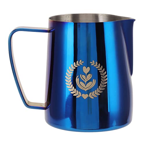 Für 304 Edelstahl für Kaffeekunstbecher, 350 ml, spitze Mund, für den Heimgebrauch (Blau) von AJUNJIIL