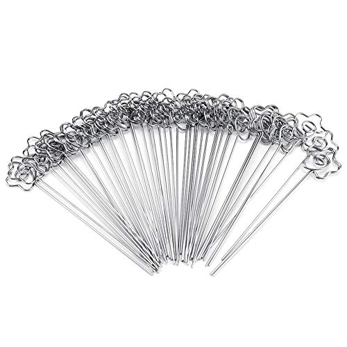 Für 50pcs, für Metalldrähte, Photo Card Picture Memo Paper Paper Notizen -Cliphalter (Blüten) von AJUNJIIL