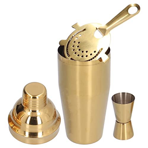 Für Cocktail -Set, 750 ml Edelstahl -modisches Barware -Werkzeugkit mit Sieb, Messen Sie Tasse, Shaker für Barkeeper, Bar, Bar (Weinschüttler + Bartending Messbecher + Eis) von AJUNJIIL