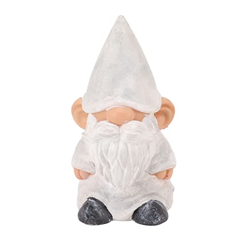 Garten GNOME Harz Struktur stabile Retro-Hof Patio Figur (Spitzer Kopf weiß) von AJUNJIIL