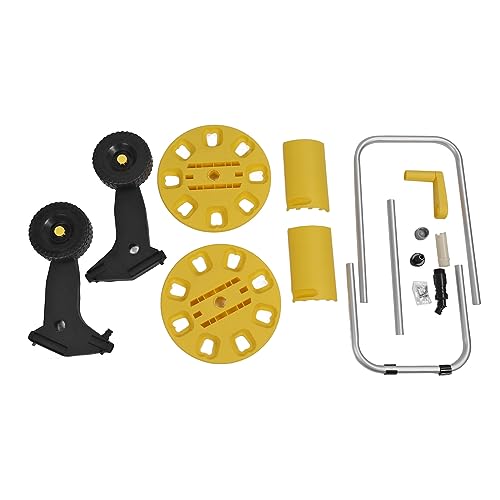 Gartenwasserschlauch -Rollenwagen Aluminium resistente stabile Rasenwasserpflanzung für Innenhofgelb von AJUNJIIL