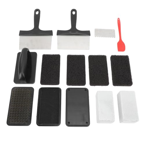 Griddle Cleaning Kit Ölfleckentfernung Anti -Heiß -Griff Multifunktional Grillreinigungskit (14pcs) von AJUNJIIL