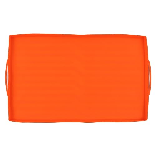 Griddle Matte Silicon Schutzgrillabdeckung Hochtemperaturhilt im Freien im Freien (36in orange Griff) von AJUNJIIL