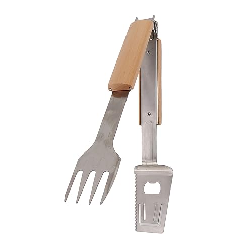 Grill Spatel Gabel zange Edelstahl Haltbare Multifunktion ale Buffet Zange für Camping von AJUNJIIL