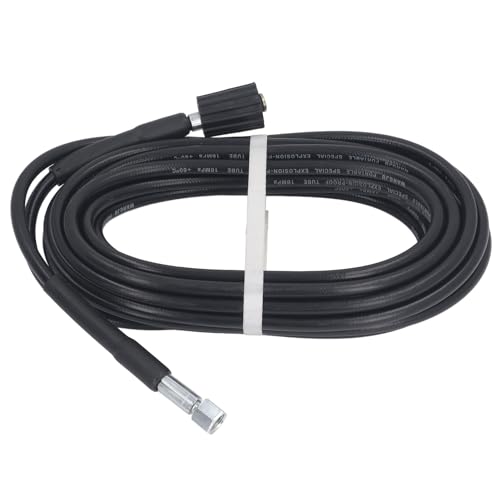 Hochdruck -Waschmaschinenschlauch PVC Gummi Flexibler Wasserrohr Explosionssicher 10 m für die Autoreinigung (Konkave Rand Typ) von AJUNJIIL