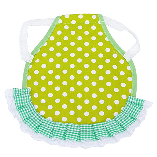 Hühnerweste schöne elastische Spitze Haustier Rückenschutz Schürze Enten Gänse warmer Winter kleiner Spitze Blau (Grüne und weiße Punkte) von AJUNJIIL