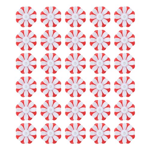 Kolibri-Feeder Ersatz Blumen Bunte Vogel-Feeder-Häfen Einfach sauber Garten (Rot + weiß (mit weißem Kern)) von AJUNJIIL