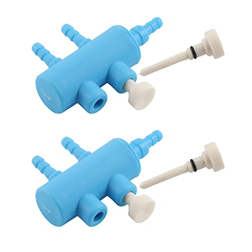 Kunststoff Aquarium Wasserrohr Volumensteuerventil Anschluss Fischtank Luftsplitter Sauerstoffpumpe Zubehör (2 Köpfe 2 eins) von AJUNJIIL