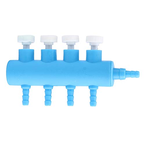 Kunststoff Aquarium Wasserrohr Volumensteuerventil Anschluss Fischtank Luftsplitter Sauerstoffpumpe Zubehör (4 Köpfe) von AJUNJIIL