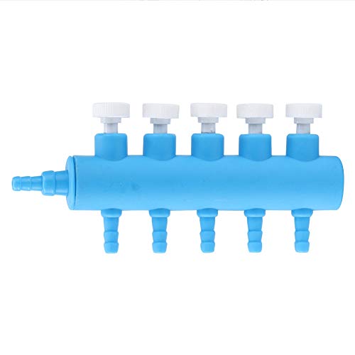 Kunststoff Aquarium Wasserrohr Volumensteuerventil Anschluss Fischtank Luftsplitter Sauerstoffpumpe Zubehör (5 Köpfe) von AJUNJIIL