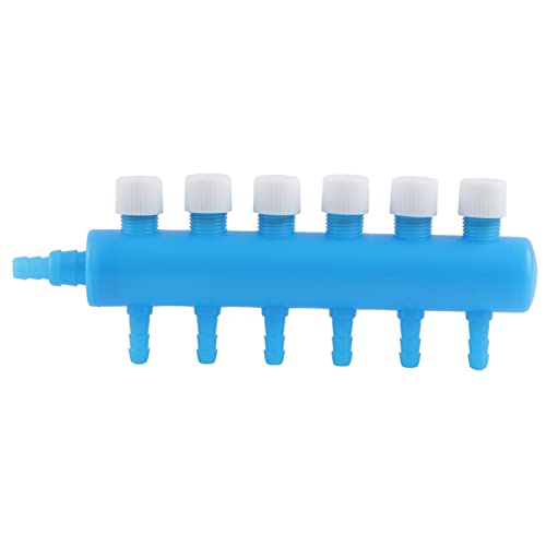 Kunststoff Aquarium Wasserrohr Volumensteuerventil Anschluss Fischtank Luftsplitter Sauerstoffpumpe Zubehör (6 Köpfe) von AJUNJIIL