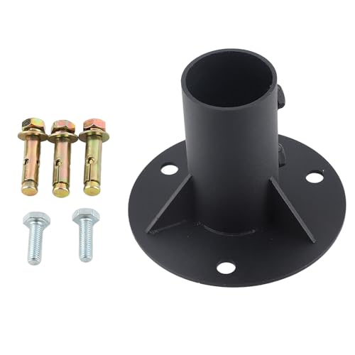 Maschendraht zaun Pole Boden Flansch Heavy Duty Robuste Konstruktion für Zaun Lampe Postfach Stahl (52 mm) von AJUNJIIL