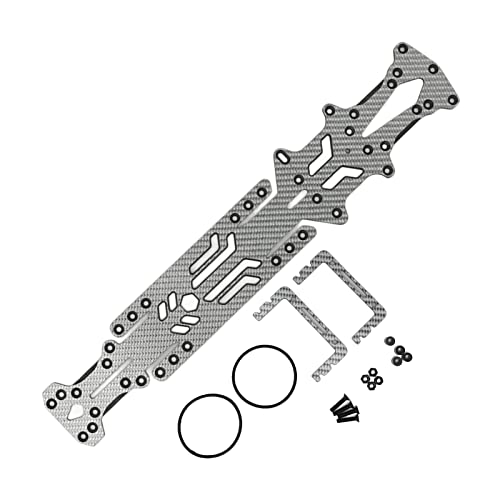 RC -Car Carbonfaser -Chassis hoher Traktion Leichtes Plattenbatterie Halter Yokom Yd2 Rx 1/10 RC Auto (Silber SSG) von AJUNJIIL