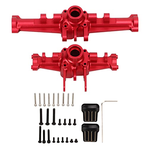 RC vordere Hinterachergehäuse Abdeckungssatz CNC Bearbeitete Hochleistungs -Upgrade -Teile 1/18 RC -Auto (Rot) von AJUNJIIL