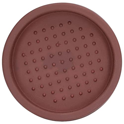 Runde Silikon -Kaffeestamper -Matte Weichhitze -Widerstand tragbarer Kaffeestamperpolster für Zuhause (Braune Stoffpulvermatte) von AJUNJIIL