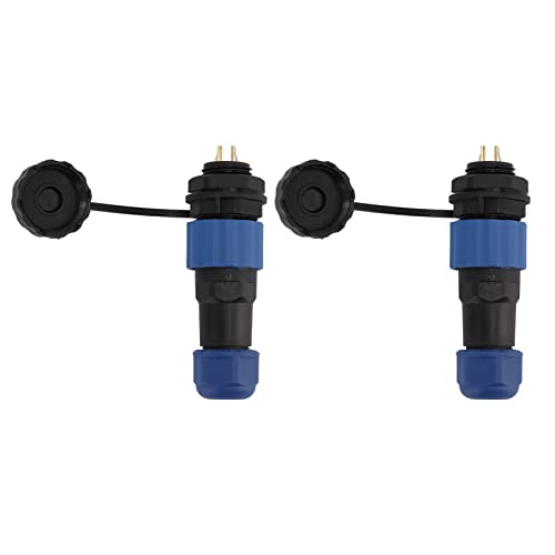 SD16 IP68 wasserdichte Stecker Premium Feste Hochtemperatur für Kommunikationsinstrumentierungstechnik [Nutzung im Freien] (SD16 2Pin Heckmutter) von AJUNJIIL