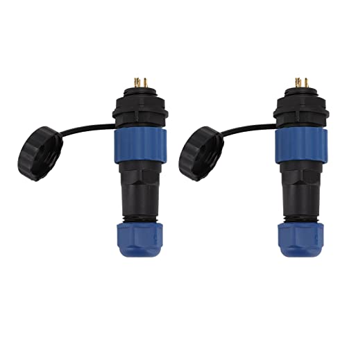 SD16 IP68 wasserdichte Stecker Premium Feste Hochtemperatur für Kommunikationsinstrumentierungstechnik [Nutzung im Freien] (SD16 3Pin Heckmutter) von AJUNJIIL