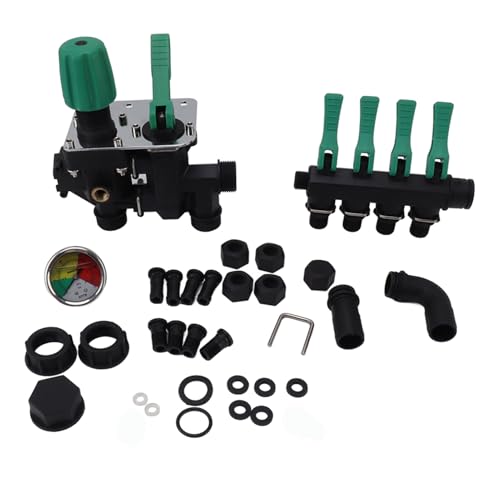 Schlauchverteiler 4 - -Spigoten -Splitter Multifunktion Einfacher Installation Anti für Garten mit Druck von AJUNJIIL