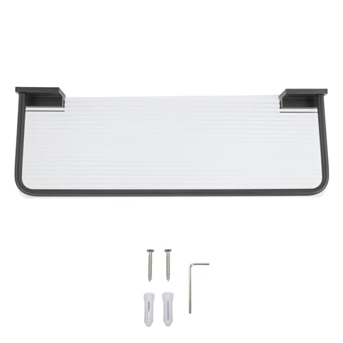 Schwimmender Regal Raum Aluminium Acrylwand montiertes Aufbewahrungsbadezimmer Wohnzimmer (Schwarz) von AJUNJIIL