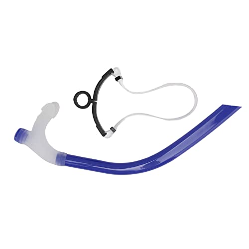 Schwimmschnorchel, Silikonatmungsrohr mit Verstellbarer Kopfhalle, reduzierter Luftwiderstand zum Schnorcheln (Royalblue) von AJUNJIIL