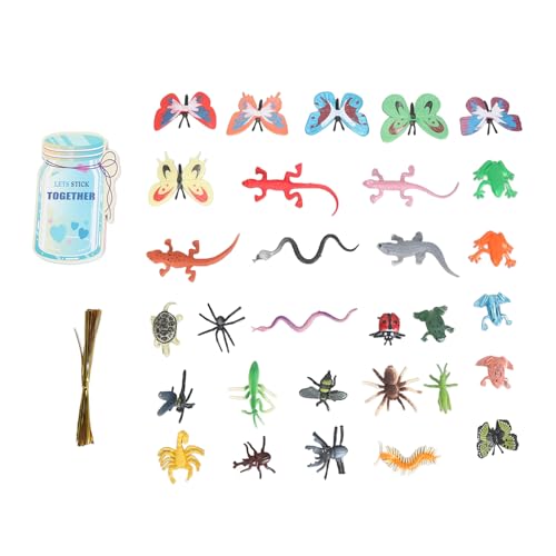 Valentinstagskarten lieben Bug Geschenkkarten Set Bug Thema 30 einzigartige Karten für Erwachsene Kinder Handwerk Klassenzimmer Aktivitäten (Typ f) von AJUNJIIL