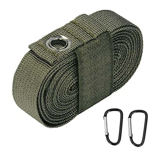 Zum Outdoor für multifunktionales Nylon, Camping -Kabel -Seil, Lanyard, Outdoor -Zelt -Baldachin -Verlängerungsgürtel (OD grün mit grauem innerem Fleece) von AJUNJIIL