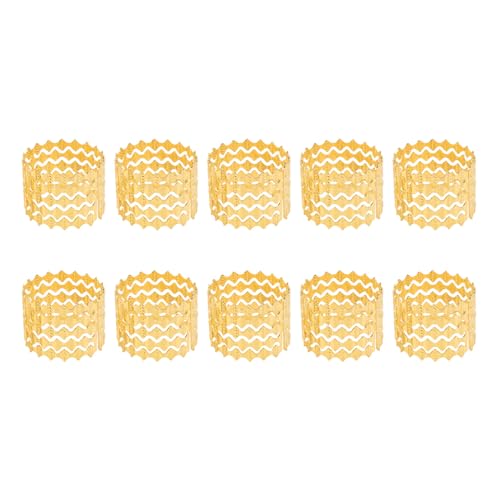 für 10pcs, für Metall, Serviettenringhalter, für Hochzeitsempfänge, Abendessen, Feiertagsfeiern, Familienversammlung von AJUNJIIL