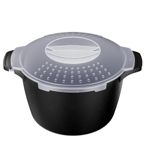 AJXX Mikrowellen-Dampfgarer für Gemüse, Mikro-Kochgeschirr zum Kochen mit Lebensmittelbehälter, abnehmbarem Filter und verschließbarem Dampfventildeckel, BPA-frei, spülmaschinenfest AJXX Mikrowellen-Dampfgarer für Gemüse, Mikro-Kochgeschirr zum Kochen mit Lebensmittelbehälter, abnehmbarem Filter und verschließbarem Dampfventildeckel, BPA-frei, spülmaschinenfest von AJXX