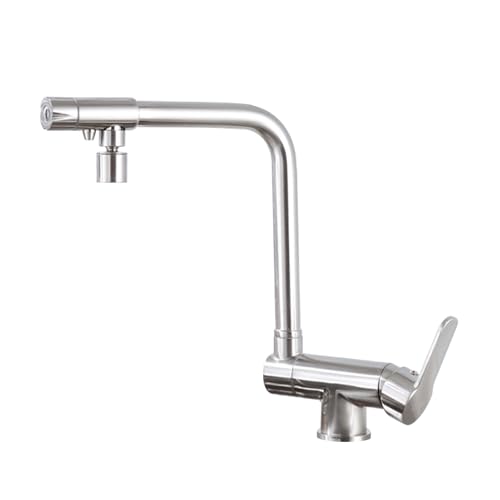 3-Wege-Küchenarmatur, gebürstete 360 ​​° -Waschbeckenhahn, 3-in-1-Wasserfilter mit Trinkwasser, Dual-Mode-Sput Beauty Comes von AJYBYUKJ