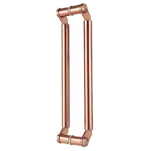 AJYBYUKJ Doppelseitiges Schiebetürgriff Hotel Badezimmer Dusche Edelstahl Push Pull -Tor -Griff für Holz/Glastüren Roségold 80 cm (31,5 Zoll) Beauty Comes von AJYBYUKJ