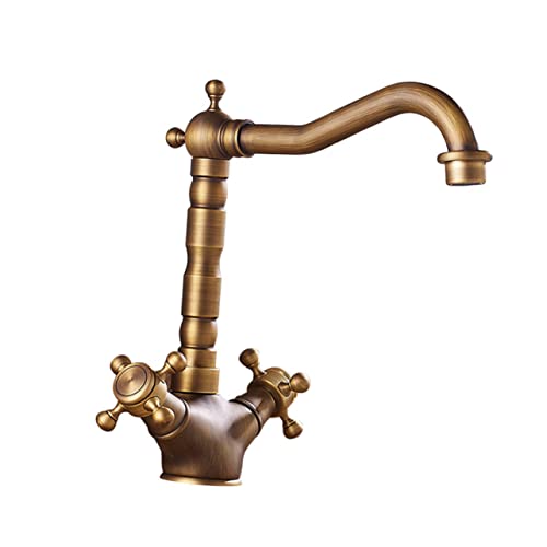 Antike Kupfer Küchenspüle Wasserhahn Dual Griff Heißes kaltes Wasserhahn für Heimatbades Elegant und luxuriöses Design Beauty Comes Antike Kupfer Küchenspüle Wasserhahn Dual Griff Heißes kaltes Wasserhahn für Heimatbades Elegant und luxuriöses Design Beauty Comes von AJYBYUKJ
