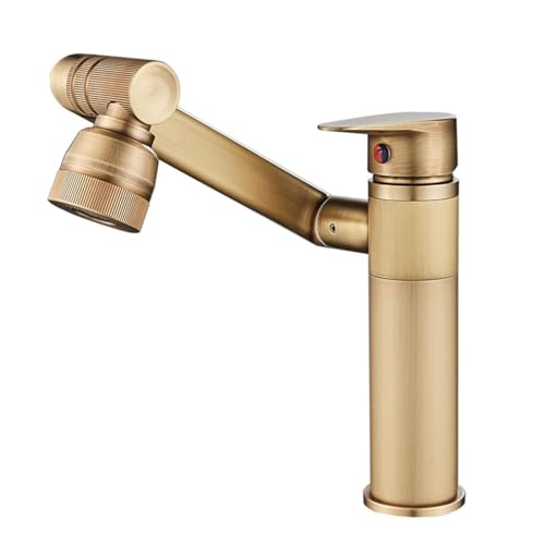Antiquen Badarmatur, Waschbecken Küche Dehnbar faltbarer Wasserhahn, eingriff 360 ° Rotationsbecken Waschbeckenmischer Haken, Messing, einfache Installation Beauty Comes Antiquen Badarmatur, Waschbecken Küche Dehnbar faltbarer Wasserhahn, eingriff 360 ° Rotationsbecken Waschbeckenmischer Haken, Messing, einfache Installation Beauty Comes von AJYBYUKJ