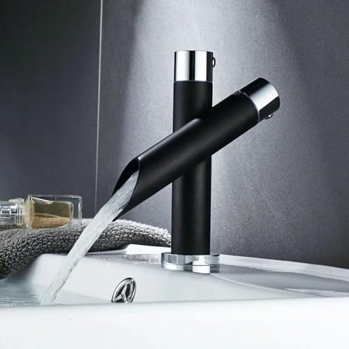Helles Chrom -Badezimmer Wasserfall Basin Mixer Wasserhahn einzelner Hebelwand montiertes Waschhahn Badehahn Beauty Comes Helles Chrom -Badezimmer Wasserfall Basin Mixer Wasserhahn einzelner Hebelwand montiertes Waschhahn Badehahn Beauty Comes von AJYBYUKJ