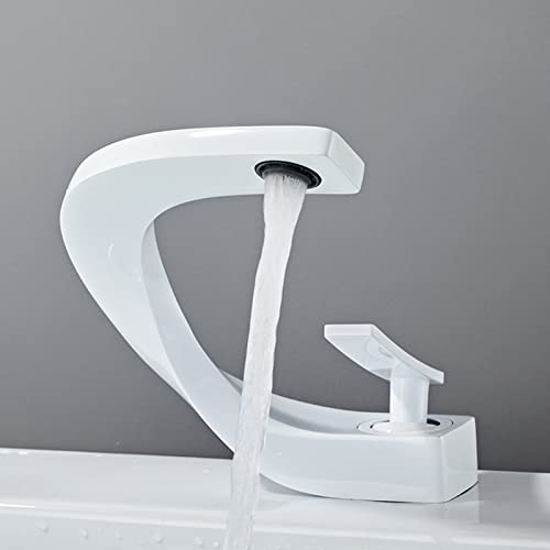 Kreatives Becken Waschbecken Heißer und kaltes Wasserhahn Vollkupfer Badezimmerschrank Wasserhahn, weiß Beauty Comes Kreatives Becken Waschbecken Heißer und kaltes Wasserhahn Vollkupfer Badezimmerschrank Wasserhahn, weiß Beauty Comes von AJYBYUKJ