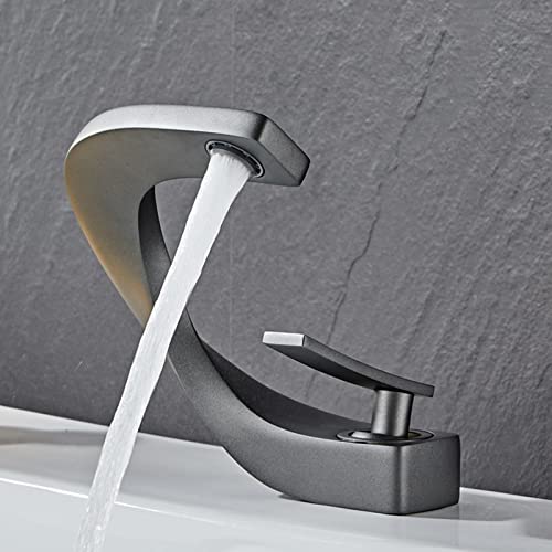 Kreatives Becken Waschbecken heiß und kaltes Wasser Wasserhahn Vollkupfer Badezimmerschrank Wasserhahn, Gungrau Beauty Comes Kreatives Becken Waschbecken heiß und kaltes Wasser Wasserhahn Vollkupfer Badezimmerschrank Wasserhahn, Gungrau Beauty Comes von AJYBYUKJ