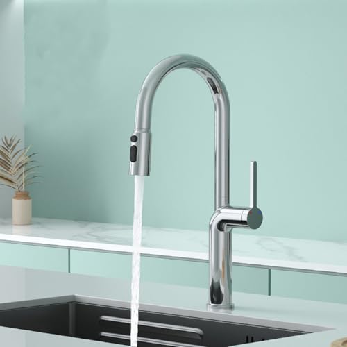 Küchenhahn mit hohem Lichtbogen mit Pulle Down Sprayer 3 Modi Einloch ideal für Bauernhaus und Waschküche Beauty Comes Küchenhahn mit hohem Lichtbogen mit Pulle Down Sprayer 3 Modi Einloch ideal für Bauernhaus und Waschküche Beauty Comes von AJYBYUKJ