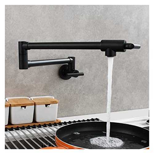 Küchenspüle Hahn, Messing Doppelschalter Klapper Wasserhahn Fortgeschrittene rotierende Küche Wasserhahnwand montiert kaltes Wasserhahn für Küche (3) Beauty Comes von AJYBYUKJ