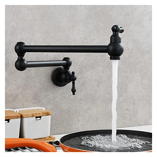 Küchenspüle Hahn, Messing Rotierfalt Wasserhahn zartes Doppelschalter Küchenarmatur -Wandmontage kaltes Wasserhahn für Küche (2) Beauty Comes von AJYBYUKJ