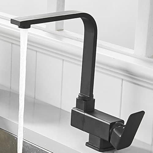 Küchenspüle Mixer Tippen Sie auf dem Fenster schwarzer Messing heißer und kalter Küchenspüle Wasserhahn Wasserhahn Beauty Comes von AJYBYUKJ