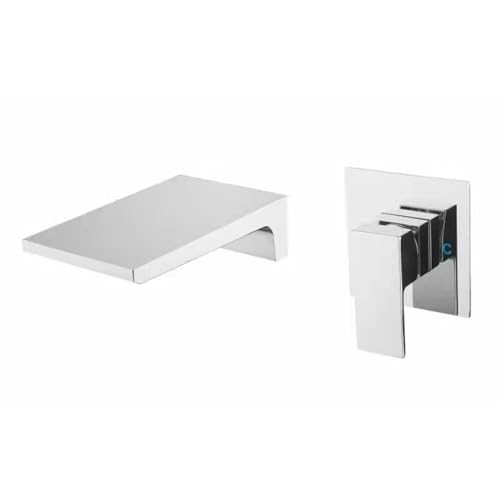 Moderner Wandhahnmontage Wasserfall-Eingriff Mixer-Haken für Waschbecken, 2 Löcher, heißes und kaltes Wasser, langlebige All-Copper-Konstruktion, elegante Gungrau-Finish Beauty Comes Moderner Wandhahnmontage Wasserfall-Eingriff Mixer-Haken für Waschbecken, 2 Löcher, heißes und kaltes Wasser, langlebige All-Copper-Konstruktion, elegante Gungrau-Finish Beauty Comes von AJYBYUKJ