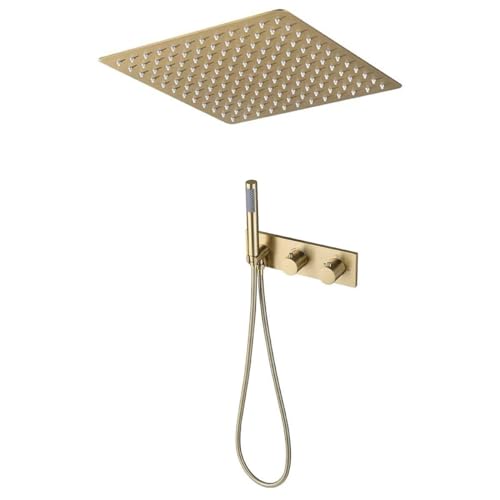 Thermostatisches Duschsystem, 12/16 -Zoll -Verdeckungsschulenset, Deckenregen Duschmischer -Set, Duschhahnsets komplett und Handheld - 59A Kupferventil enthalten (Badewanne Wasserhahn Opti Beauty Thermostatisches Duschsystem, 12/16 -Zoll -Verdeckungsschulenset, Deckenregen Duschmischer -Set, Duschhahnsets komplett und Handheld - 59A Kupferventil enthalten (Badewanne Wasserhahn Opti Beauty von AJYBYUKJ