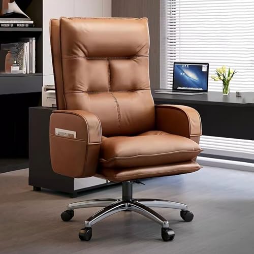 Verstellbarer Bürostuhl, Gonomic-Arbeitsstühle mit Armlehnen, Schreibtischstuhl mit Lordosenstütze, Gaming-Stuhl, Modn Boss Chair, Chefsessel mit hoher Rückenlehne für den Schreibtisch, dicke von AJYBYUKJ