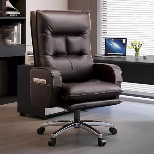 Verstellbarer Bürostuhl, Gonomic-Arbeitsstühle mit Armlehnen, Schreibtischstuhl mit Lordosenstütze, Gaming-Stuhl, Modn Boss Chair, Chefsessel mit hoher Rückenlehne für den Schreibtisch, dicke von AJYBYUKJ