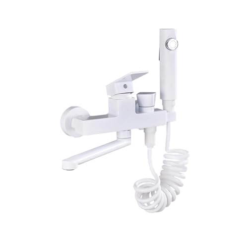 Wandmontierte Küchenmischer -Hahn mit Sprühpistole 180 ° Rotatable Messing 30 cm Rotatable Rohr Doppelloch weiß Beauty Comes Wandmontierte Küchenmischer -Hahn mit Sprühpistole 180 ° Rotatable Messing 30 cm Rotatable Rohr Doppelloch weiß Beauty Comes von AJYBYUKJ