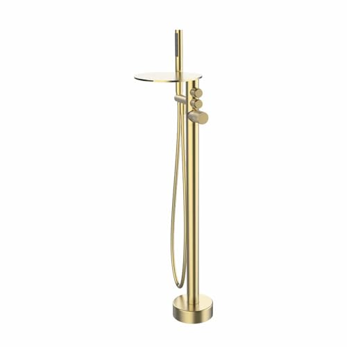 Wasserfall Bad Duschmischer Tippen Sie schwarze freistehende Bad -Kadermischer 360 Grad Drehleistung Tap Badewanne Mixer mit Dusche Beauty Comes von AJYBYUKJ