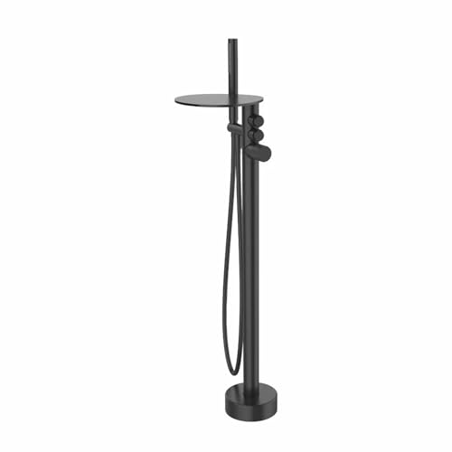 Wasserfall Bad Duschmischer Tippen Sie schwarze freistehende Bad -Kadermischer 360 Grad Drehleistung Tap Badewanne Mixer mit Dusche Beauty Comes von AJYBYUKJ