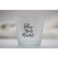 Glasteelichthalter, Teelichthalter Mit Motiv, Kerzenhalter, Windlicht von AJnaMade