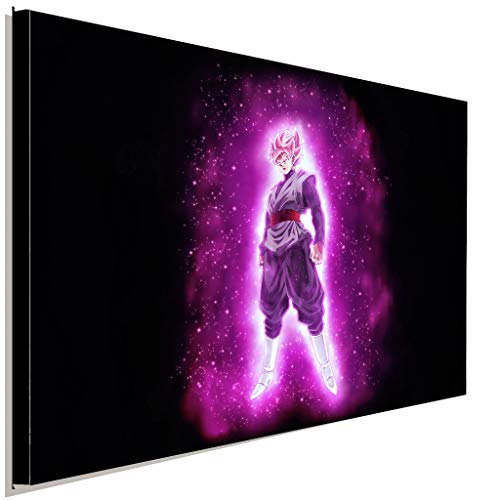 AK ART Black Goku Dragon Ball Super Leinwandbild Kunstdruck Wandbild Wanddeko (80 x 60 cm) von AK ART