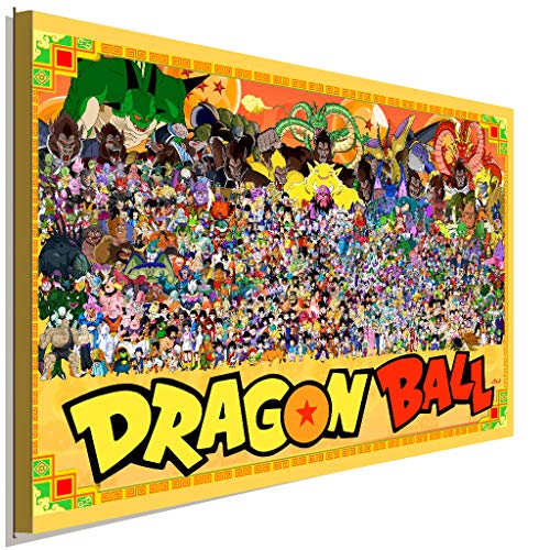 AK ART Dragonball Charaktere Leinwandbild Kunstdruck Wandbild Wanddeko TOP XXL (60 x 40 cm) von AK ART