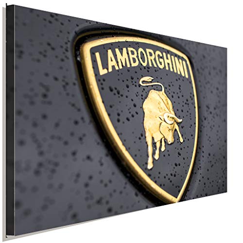 AK ART Lamborghini Logo Leinwandbild Kunstdruck Mehrfarbig Wandbild Wanddeko XXL (100x75 cm) von AK ART